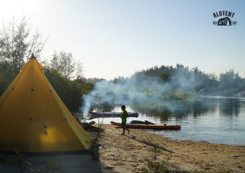 Thuê lều cắm trại Hồ Cốc